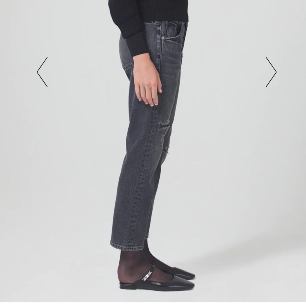 C of H Black Emerson Slim Boyfriend Jeans 6,pocket slightly crop size 26 - Picture 6 of 14